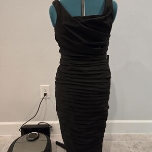 NWT Express Elegant Black Ruched Dress